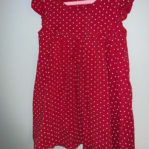 Red polka dot dress